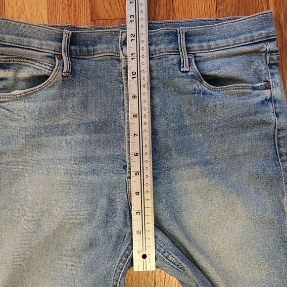 Mother Pixie Dazzler High Rise Straight Leg Ankle Jeans, "Shoot to Thrill" Sz 31 - Picture 9 of 14